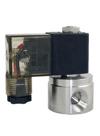 STC 3S012-A- 1/4" NPT Universal Solenoid Diverter/Selector Valve, Stainless Steel Body, 3-Way, Normally Closed (NC) or Normally Open (NO) Direct Acting