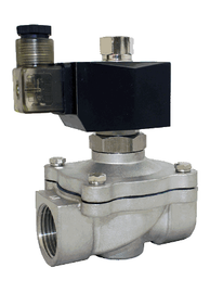 STC 2SO500- 2" NPT Solenoid Valve, 304 Stainless Steel Body, 2-Way, Normally Open, Direct Lift Diaphragm