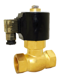 STC 2L170- 1/2" Brass, Solenoid Valve 2-Way, Normally Closed, Pilot Piston, High Temp.