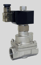 STC 2MS120- 3/8" Stainless Steel, Solenoid Valve 2-Way, Normally Open, Pilot Piston for High Temp. & Pressure