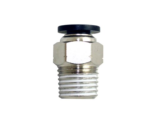 STC MC 3/16" N1/4 K Male Connector (with Internal Hex)- Push-In Air Fitting, 1/4" NPT, 0-180 psi