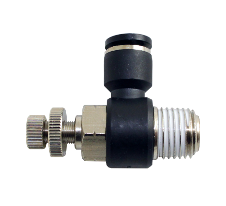 STC CV 8mm R1/8 K Flow Control Valve (Meter-Out Tube)- Push-In Air Fitting, R1/8,0-180 psi