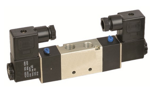 STC 4V420-1/2 Solenoid Valve- Air Return (double solenoid), 4-Way, 5-Port, 2-Position