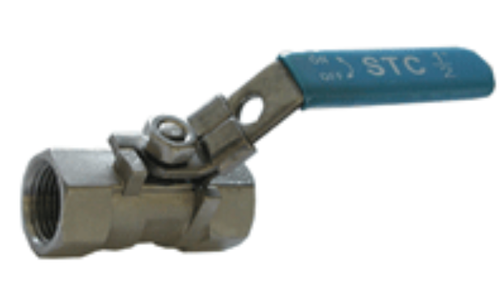 STC V1-1 1/4" FNPT Ball Valve- One Piece, Reduced Port, Stainless Steel, 1000 PSIG