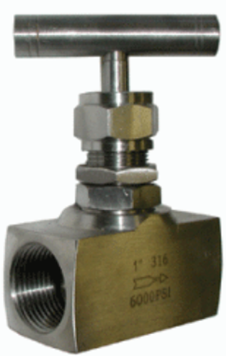 STC VNO1-3/8" FNPT Needle Valve- Stainless Steel, 6000PSIG, Panel Mount