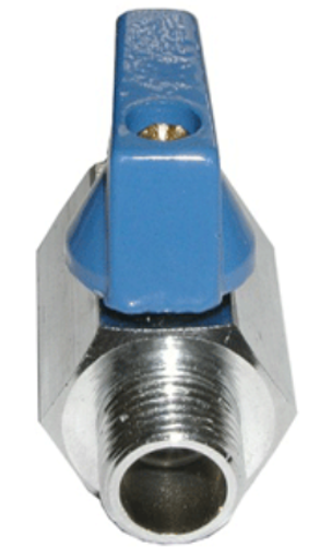 STC T400M-1/4" FNPT Miniature Ball Valve- Brass- Chrome Plated, Reduced Port Blow Out Proof Stem