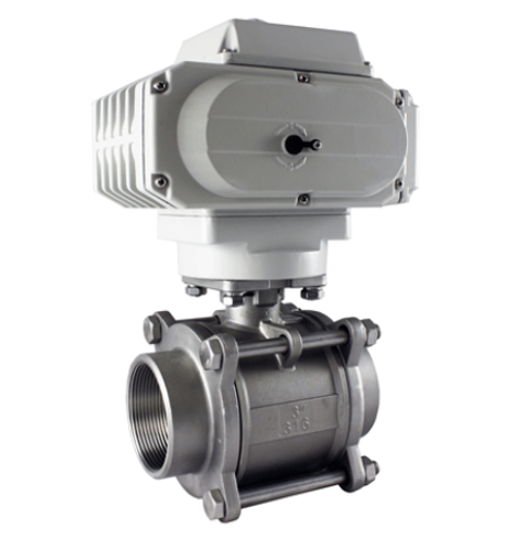 STC E 1 1/2" NPT Electric Actuated Valve 2 Way, Full Port with Actuator, and On/Off Indicator