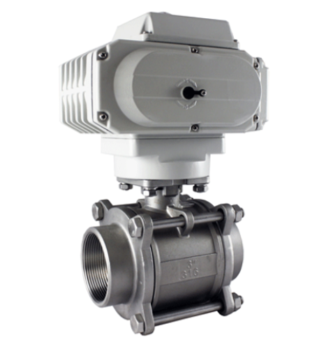 STC E 3" NPT Electric Actuated Ball Valve 2 Way, Full Port with Actuator, and On/Off Indicator
