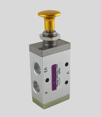 STC 3R210-1/4M Manual Air Valve- 1/4" NPT, 3 Way, 3 Port, 2 Position Valves - Detented Pull/Push