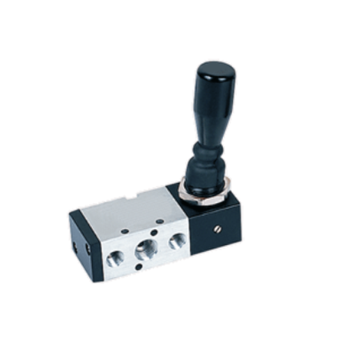 STC 4H230P-S Manual Air Valve- 1/4" NPT, 4 Way, 5 Port, 3 Position Valves - Non Detented Pressure Center Lever Air Valve