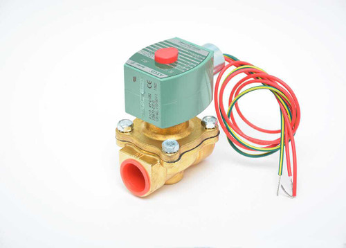 ASCO 8210G056-120/60 - 1-1/2" NPT, Brass, Normally Closed, 2 Way, NBR Seal, Solenoid Valve