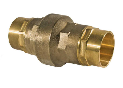 3/4" Bonomi 100712 LF - Brass, Sweat Weld, Inline Check Valve