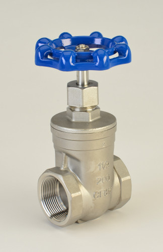 Chicago Valve Series 226, 1" Stainless Steel Gate Valve, 200# Socket weld Ends