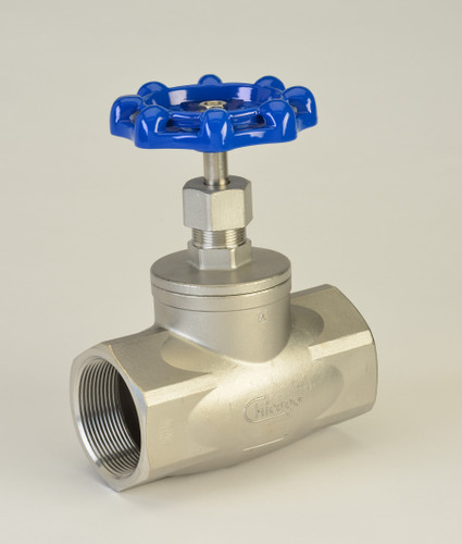Chicago Valve Series 326, 2" 316 Stainless Steel Globe Valve, 200# Threaded Ends