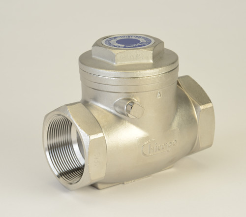 Chicago Valve Series 426, 1/2" 316 Stainless Steel Check Valve, 200# Threaded Ends