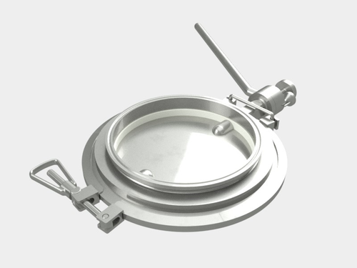 CORA CV Series 8" Ultra Sanitary Butterfly Valve, 2 Piece, Tri-Clamp type, Manual Lever, 316L Stainless Steel Body- FDA food grade white translucent silicone seal CORA CV Series 8" Ultra Sanitary Butterfly Valve, 2 Piece, Tri-Clamp type, Manual Lever, 316L Stainless Steel Body- FDA food grade white translucent silicone seal