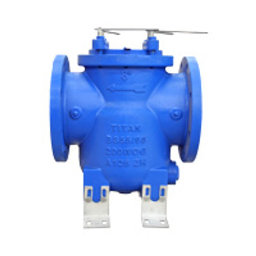 Titan FCI BS 55-CI Series- 5" Basket Strainer, 125# Flanged, Clamped Cover, Cast Iron