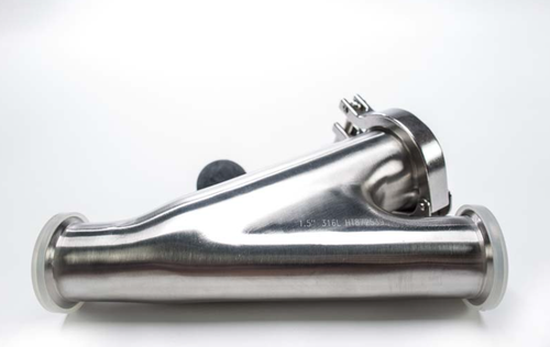 4" Sanitary Solutions SSYBCV-4-316L Y-Ball Clamp Check Valve and Teflon Ball