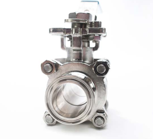 1/2" Sanitary Solutions SSEBVC-0.50-316L, Two Way Clamp Ball Valve with Cavity Fillers