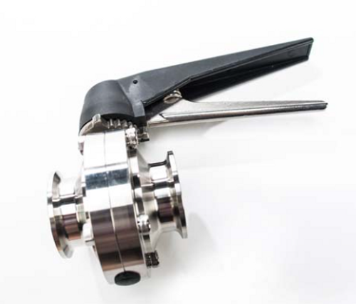 Sanitary Solutions SSBFVPE, Clamp Butterfly Valve, Black Plastic Handle- EPDM Seat Sanitary Solutions SSBFVPE, Clamp Butterfly Valve, Black Plastic Handle- EPDM Seat
