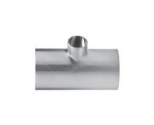 2" x 1/2" Sanitary Solutions SS7RWWW7- 2 x 0.50-316L, Buttweld Reducing Tee, Polish ID/OD, 316L Stainless Steel