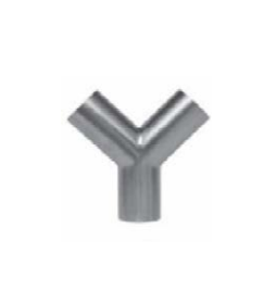 Sanitary Solutions SS28Y7, Buttweld TRUE " Y", Polish ID/OD