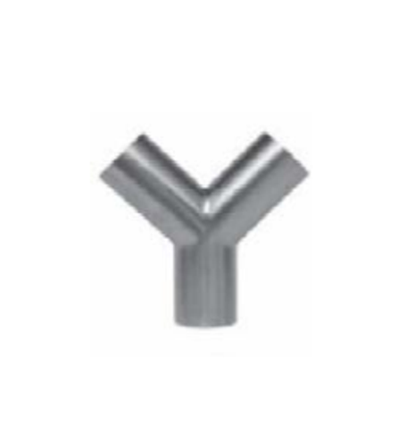 6" Sanitary Solutions SS28Y7-6-304, Buttweld TRUE " Y", Polish ID/OD, 304 Stainless Steel