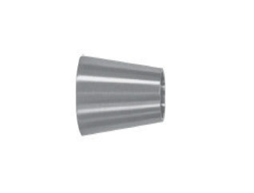 6" x 2" Sanitary Solutions SS31W7- 6 x 2-304, Buttweld Concentric Reducer, Polish ID/OD, 304 Stainless Steel