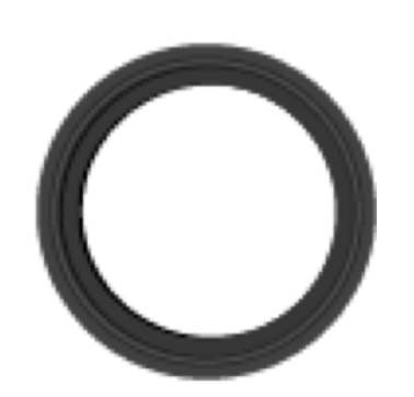 6" Sanitary Solutions SS40MOG-PS-6, Poly Steel PTFE/316L Metal Detect Gasket - Type 1