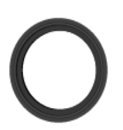 3" Sanitary Solutions SS40MPF-U-3, Black Flanged BUNA Clamp Gasket, Type 2