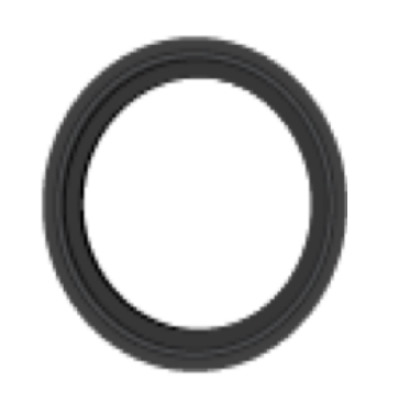 1" Sanitary Solutions SS40MPF-UW-1, White Flanged BUNA Clamp Gasket, Type 2