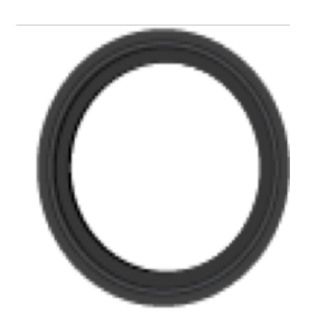 1" Sanitary Solutions SS40MPF-E-1, Black Flanged EPDM Clamp Gasket, Type 2