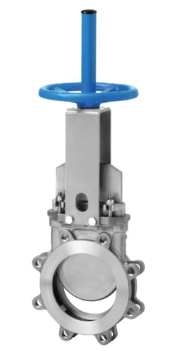 14" Orbinox Series 20 (Uni-Directional) 316SS Knife Gate Valve, Metal seated, Rising Stem, Hand Wheel
