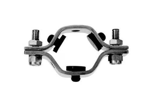3" Sanitary Solutions SSTHG-3-304, Tube (Hex) Hanger with Rubber Grommets, 304 Stainless Steel