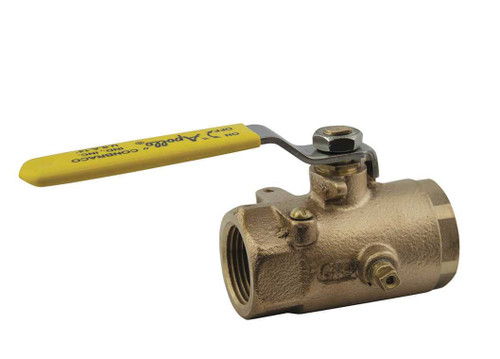 1-1/2" Apollo 78-667-01 - Bronze, NPT, Ball Valve with Center Drain