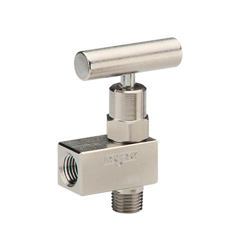 NOSHOK 100 Series Mini Needle Valves, 102-FFB, 1/4" NPT, Female x Female, Brass, 0.172" Orifice Hard Seat