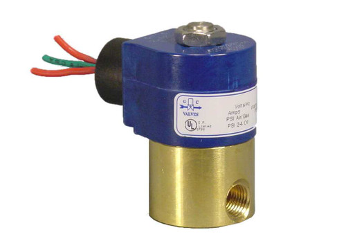 GC Valves S301XH02N8AD5 - 1/8" NPT, Brass, Normally Closed, 2-Way, Nitrile Seal, 1/8" Orifice, NEMA 4/4X, Solenoid Valve