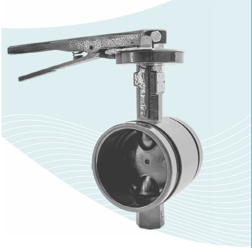 Titan FCI BF 77G-DI Series- 4" Grooved Butterfly Valve, Resillient Seat, Ductile Iron Body, 300# Flanged, WOG 300 psi