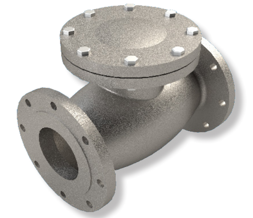 6" SVF Flow Control 432CSF-8 Swing Check Valve, Cast Steel Body, Trim 8, 300# Flanged