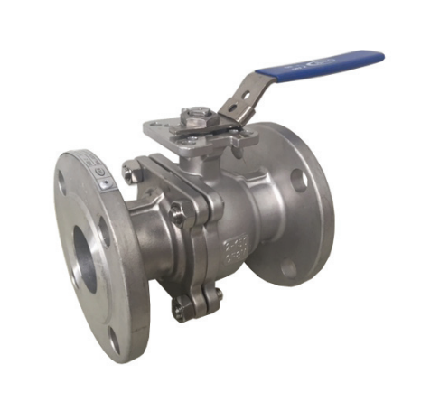 4" AVCO 900 Ball Valve, 2 Piece, 316 Stainless Steel Body, Full Port, 150# Flanged, Direct Mount with Lever Locking Handle