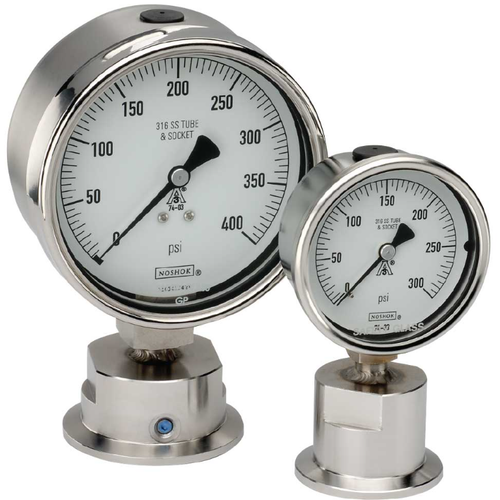 2-1/2" NOSHOK 10 Series Heavy Duty Sanitary Pressure Gauge