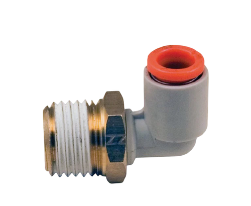 Bonomi KQ2L07-34AS 1/8" NPT X 1/4" Tube OD Elbow