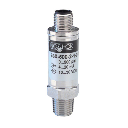 NOSHOK 660 Series High Performance Micro-Size Transducers 660-3000-1-1-2-25, 0 to 30 psid, 0 to 3,000 psig, Micro-Size Transducer, M12 x 1 (4 Pin)