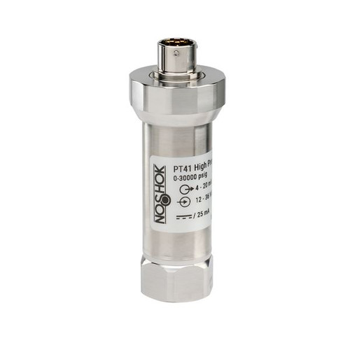 NOSHOK PT41 Series High Pressure Fixed Range Pressure Transmitter PT41-23000PSIG-1-1-6-3, 0 to 23000 psig, 4 mA to 20 mA, ±0.5% Span, Bayonet 6 Pin