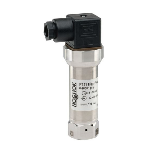 NOSHOK PT41 Series High Pressure Fixed Range Pressure Transmitter PT41-58000PSIG-2-2-6-16, 0 to 58000 psig, 0 VDC to 5 VDC, 3-Wire, ±0.25% Span, 1/2 NPT Conduit With 3 Ft Cable