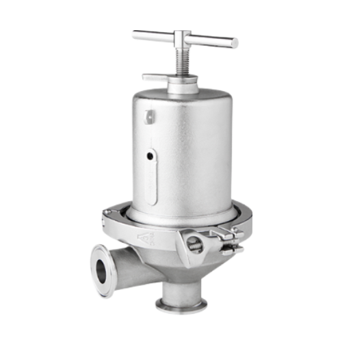 1/2" Steriflow FB6C-050-6L-AB-A3-TY-XX-JL-AA Sanitary Spring Operated Pressure Regulator - 316L Body 32 Ra, Teflon/Viton O-ring, Jorlon Diaphragm, Hard Seat - Includes 3A Cert, MTR, FDA Cert