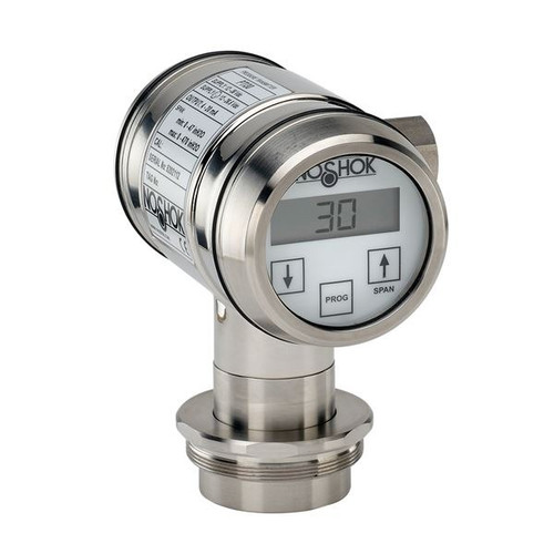 NOSHOK PTI30 Series High Accuracy Intelligent Industrial Pressure Transmitter PTI30-17PSIG-1-1-75-28-TC, Min. span 4, max. span 17.4 psi, Threaded Flush Diaphragm For Flange, 1/2 National Pipe Thread Female, Transparent Cover