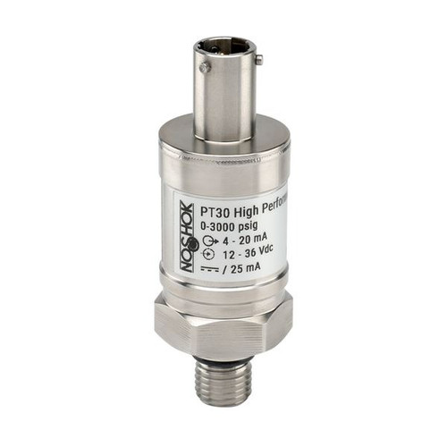 NOSHOK PT30 Series High Performance Fixed Range Pressure Transmitter PT30-500PSIG-1-5-2-2, 0 to 500psig, 0 Vdc to 10 Vdc, 3-wire, 1/4 NPT male, bayonet 4 pin
