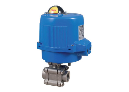 2-1/2" Bonomi 8E0732-00 - Ball Valve, Fire Safe, 3 Piece, 2 way, Stainless Steel, Butt Weld, Full Port, with Electric Actuator