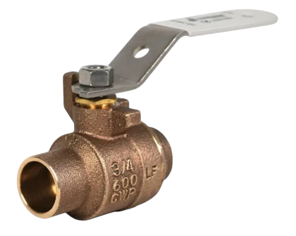 2-1/2" Jomar Valve S-200CSSG, 2 Piece, Full Port, Soldered End, Lead-Free Bronze, Stainless Steel Ball & Stem, 600 WOG Ball Valve